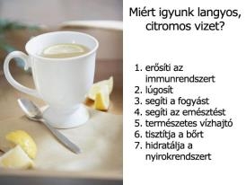 Miért igyunk langyos, citromos vizet?
