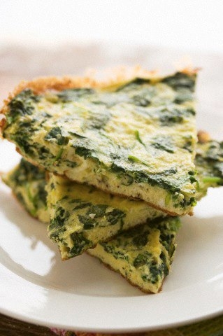 Gombás, spenótos frittata