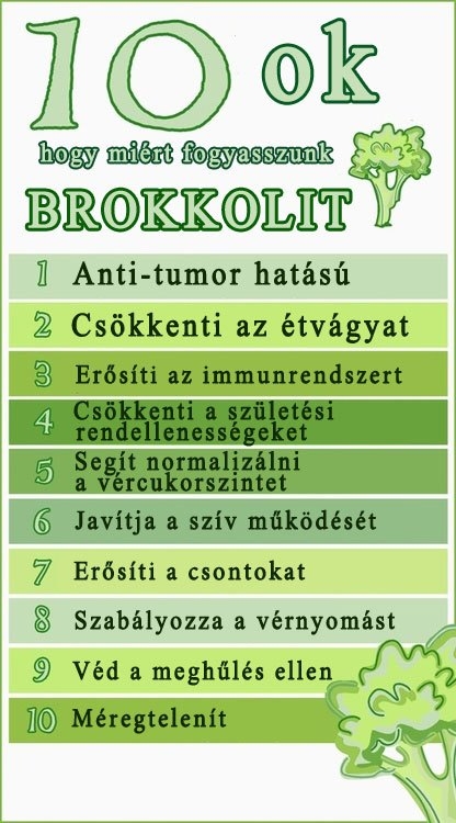 10 ok, hogy miért fogyasszunk brokkolit