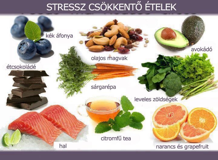Stressz csökkentő ételek