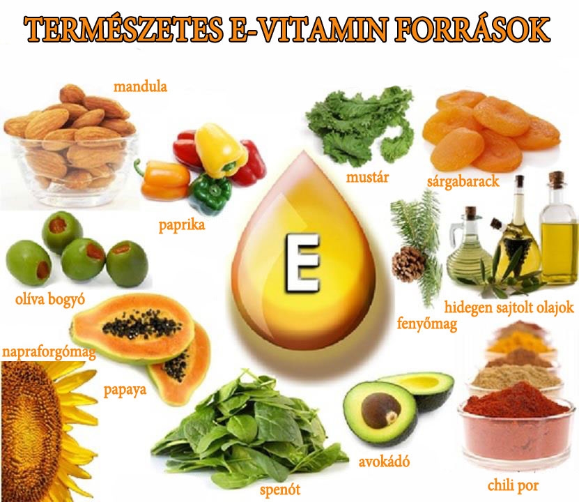 Természetes E-vitamin források