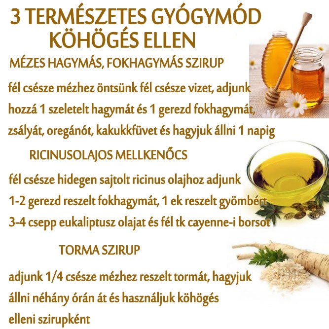 3 természetes gyógymód köhögés ellen