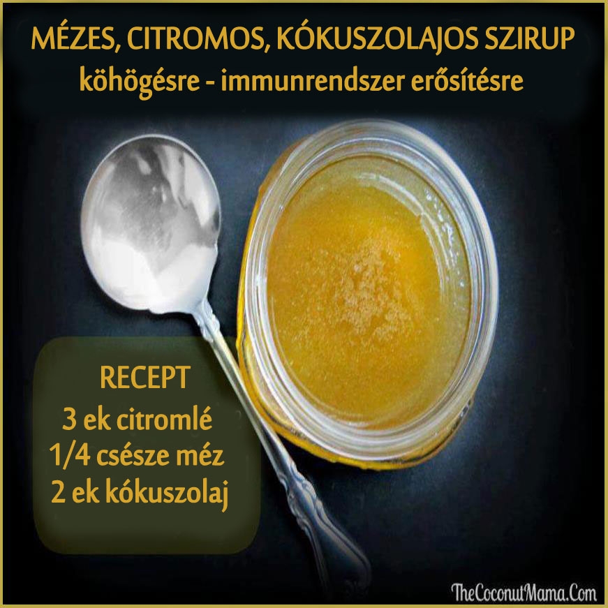 Mézes, citromos, kókuszolajos szirup