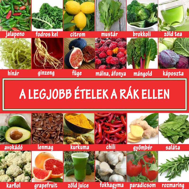 A legjobb ételek a rák ellen