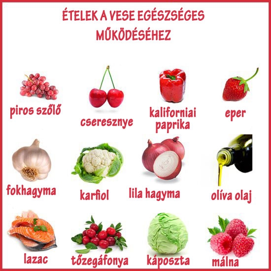 Ételek a vese egészséges működéséhez