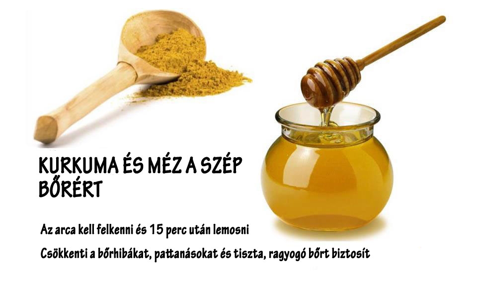 Kurkuma és méz a szép bőrért