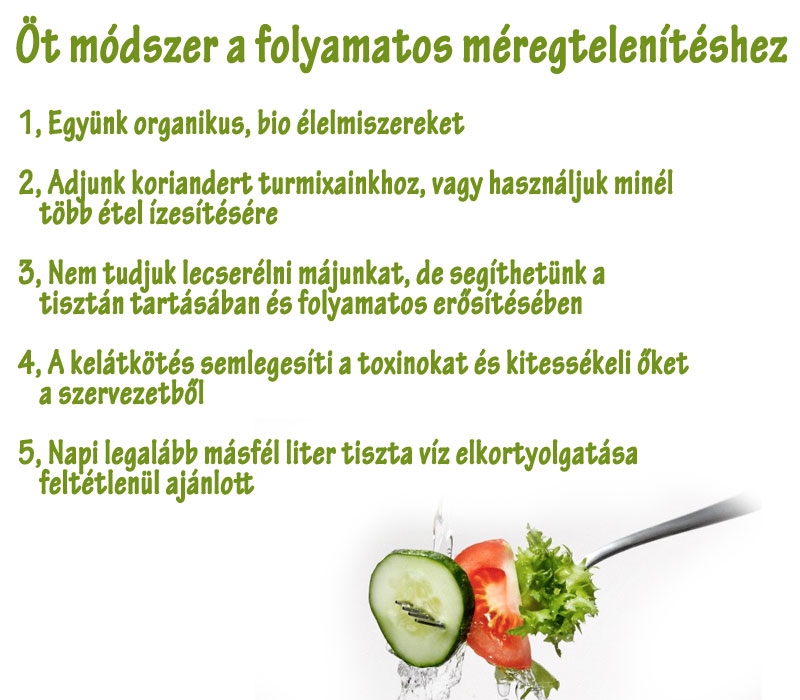 5 módszer - folyamatos méregtelenítés