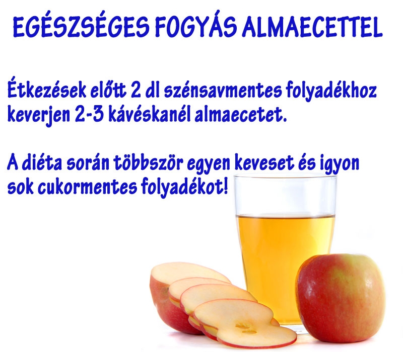 Egészséges fogyás almaecettel