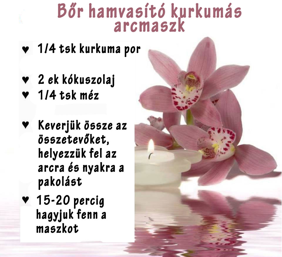 Bőr hamvasító kurkumás arcmaszk