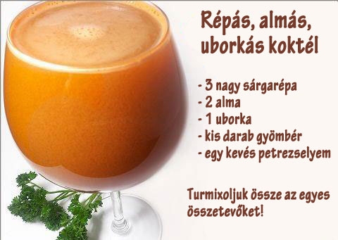 Répás, almás, uborkás koktél