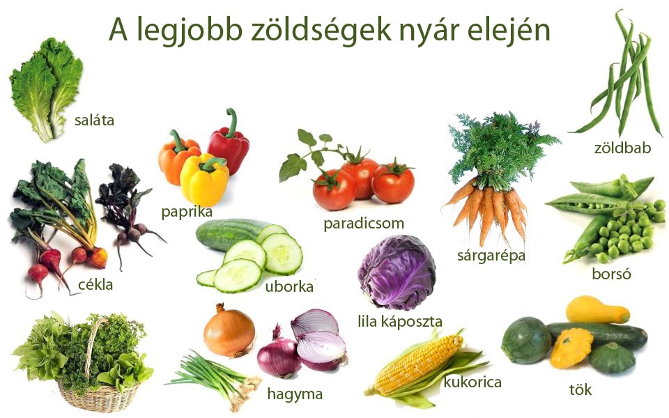 A legjobb zöldségek nyár elején