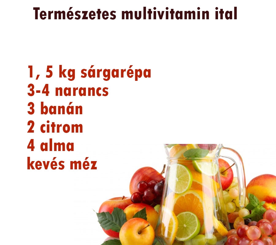 Természetes multivitamin ital