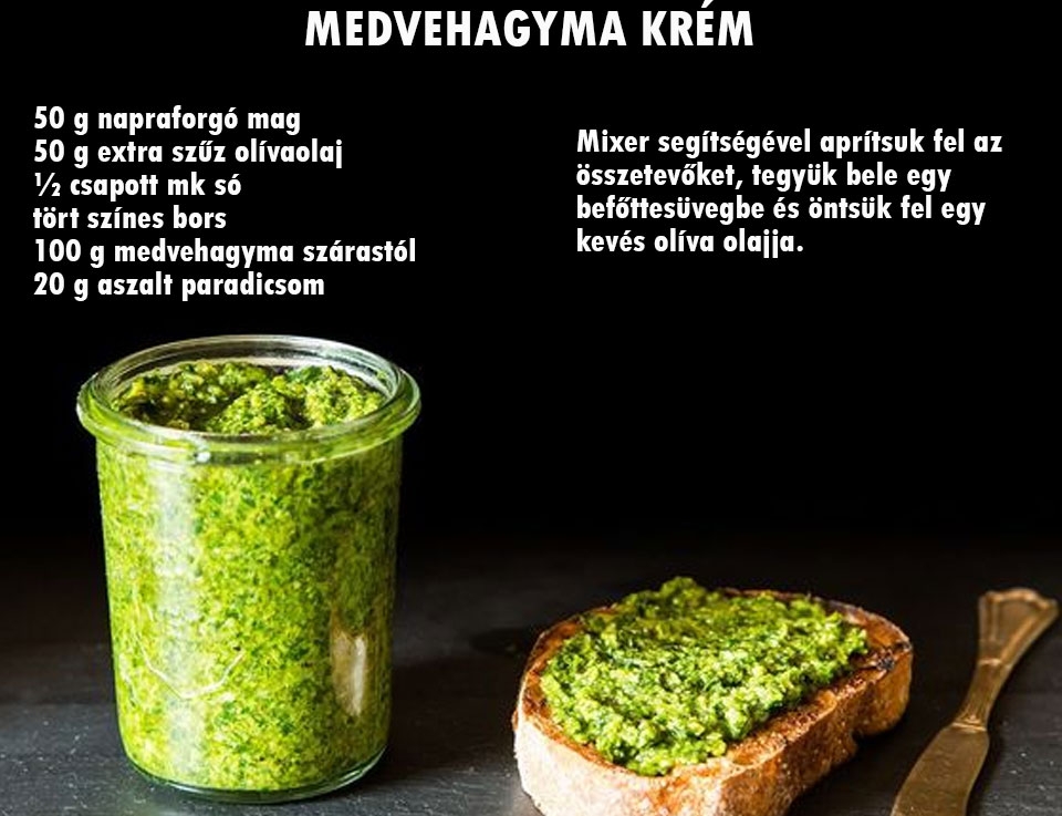 Medvehagyma krém