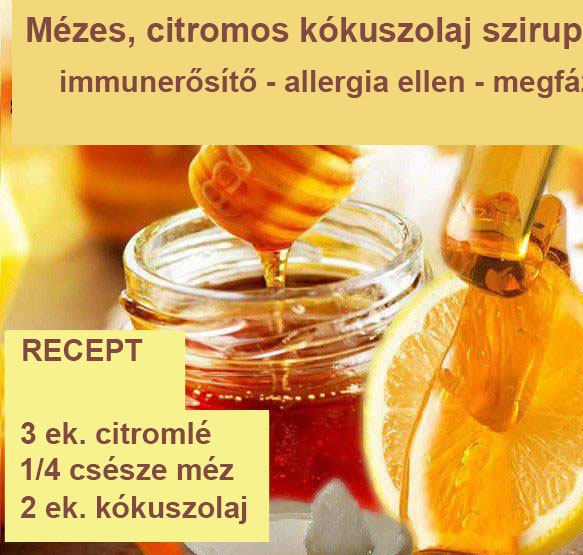 Mézes, citromos kókuszolaj szirip