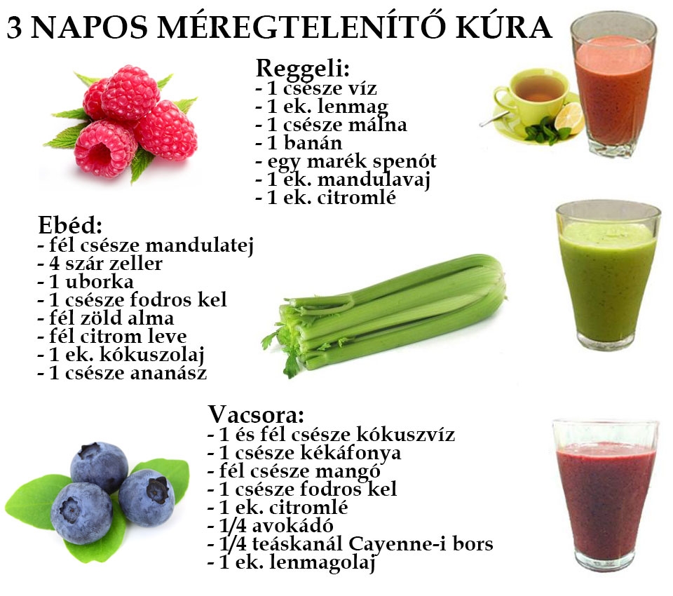 3 napos méregtelenítő kúra