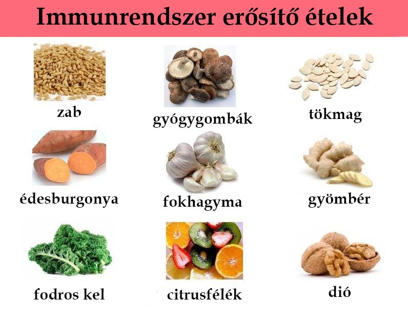 Immunrendszer erősítő ételek