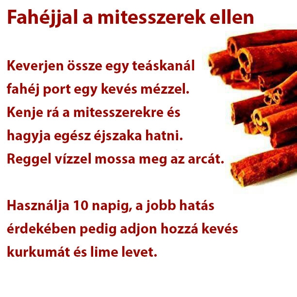 Fahéjjal a mitesszerek ellen