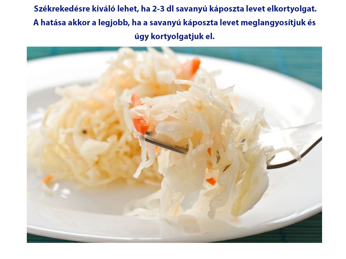 Székrekedés ellen savanyúkáposztával