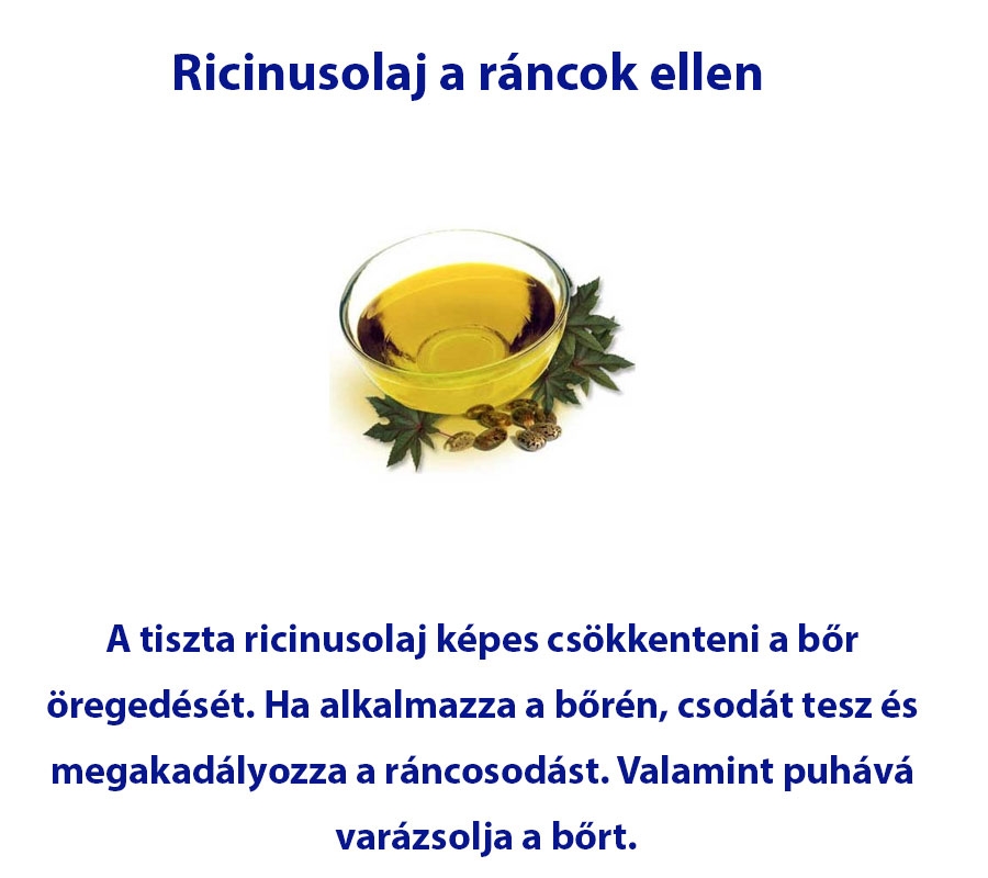 Ricinusolaj a ráncok ellen