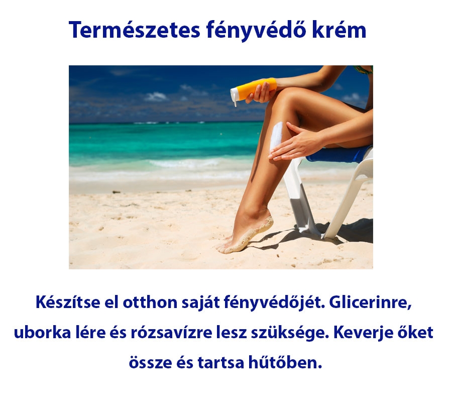 Természetes fényvédő krém