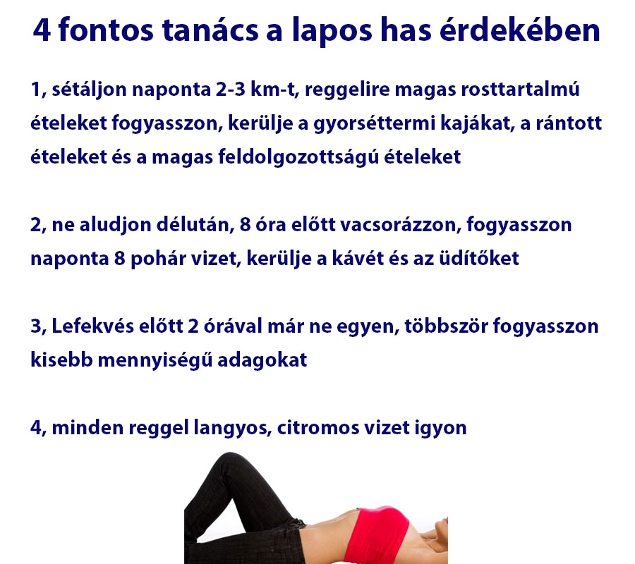 4 fontos tanács a lapos has érdekében