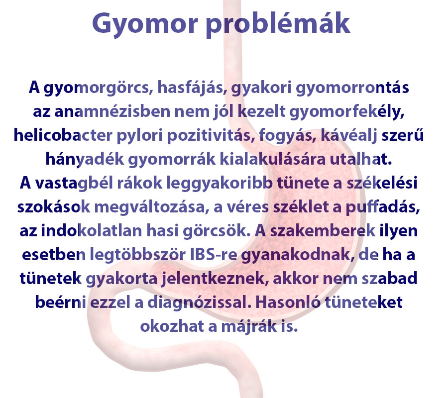 Gyomor problémák