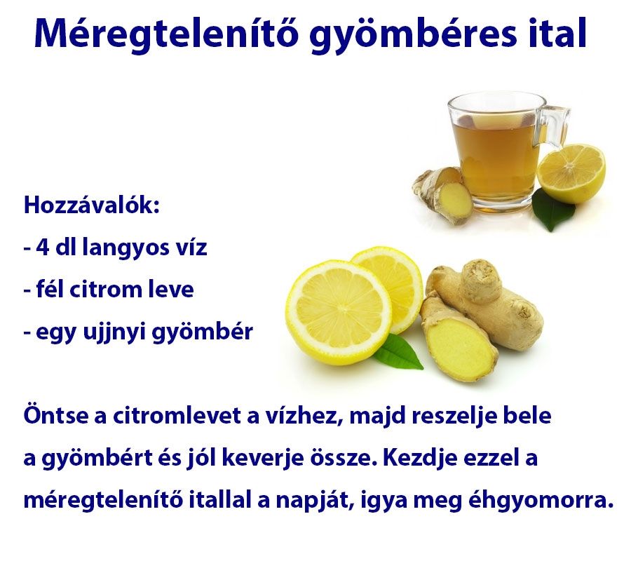 Méregtelenítő gyömbéres ital
