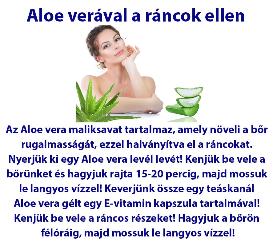 Aloe verával a ráncok ellen