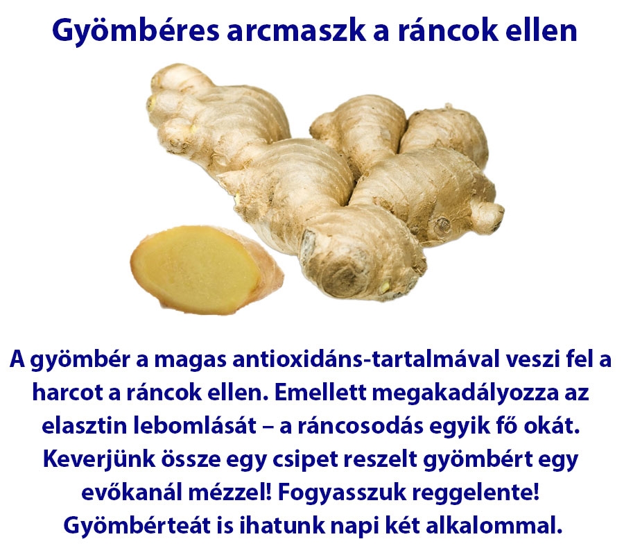 Gyömbéres arcmaszk a ráncok ellen