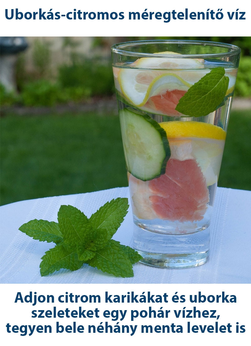 Uborkás-citromos méregtelenítő víz