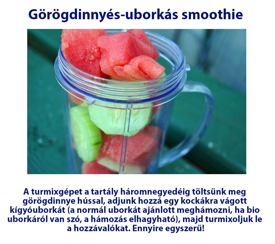 Görögdinnyés-uborkás smoothie