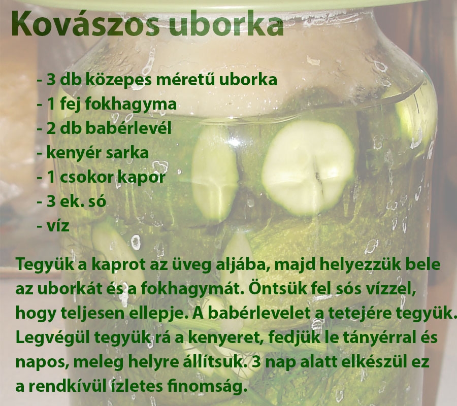Hogyan készítsünk kovászos uborkát? 